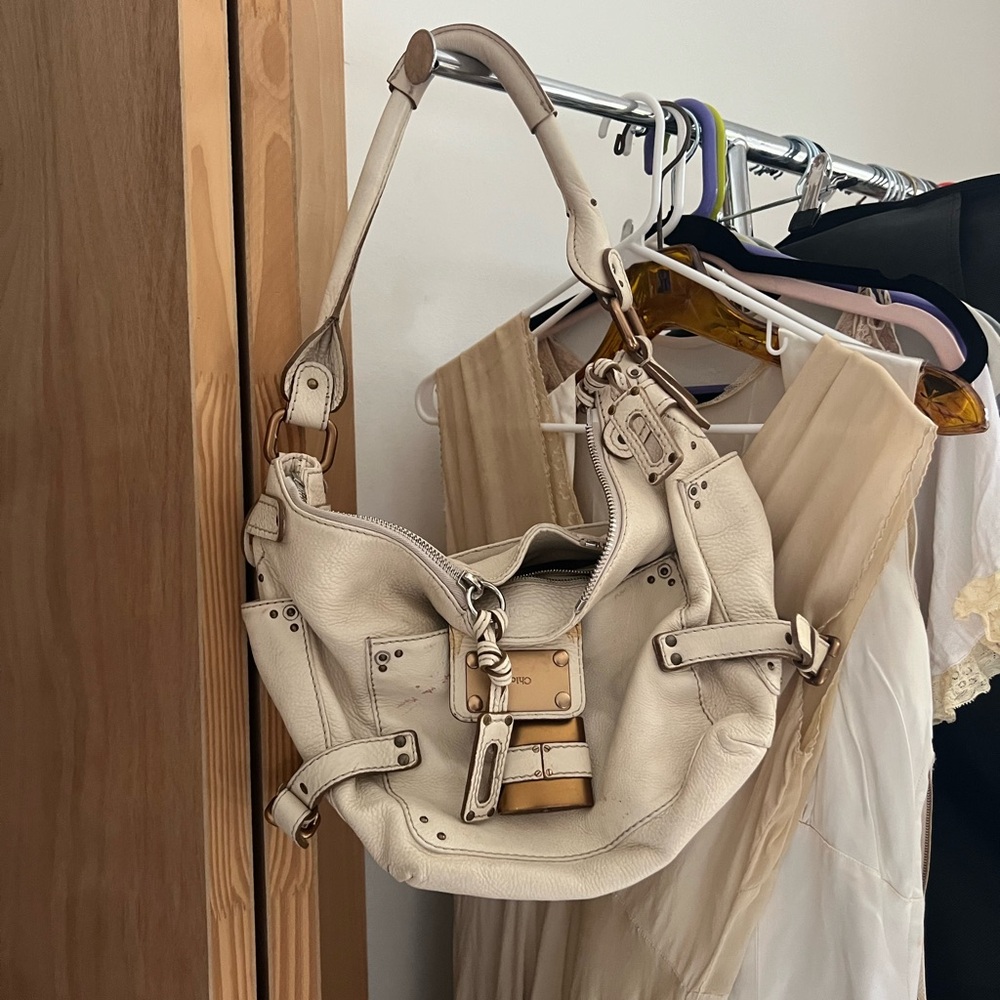 Chloe Paddington lock bag white